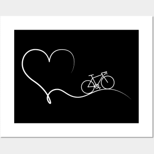 Heart Gravel Bike Racing Posters and Art